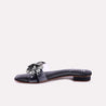 flora black fancy flats for women