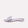 flora silver fancy flats for women