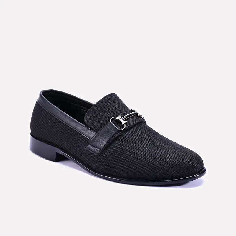 forrester black horsebit formal loafers shoes