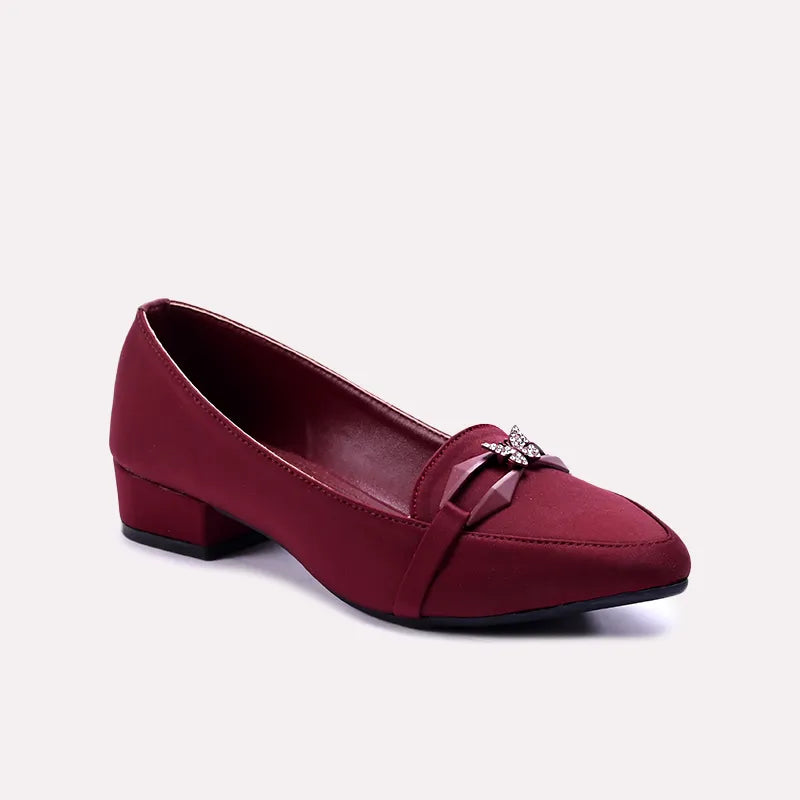 franka maroon fancy pumps