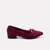 franka women maroon fancy pumps