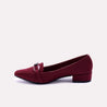 franka maroon fancy pumps for women