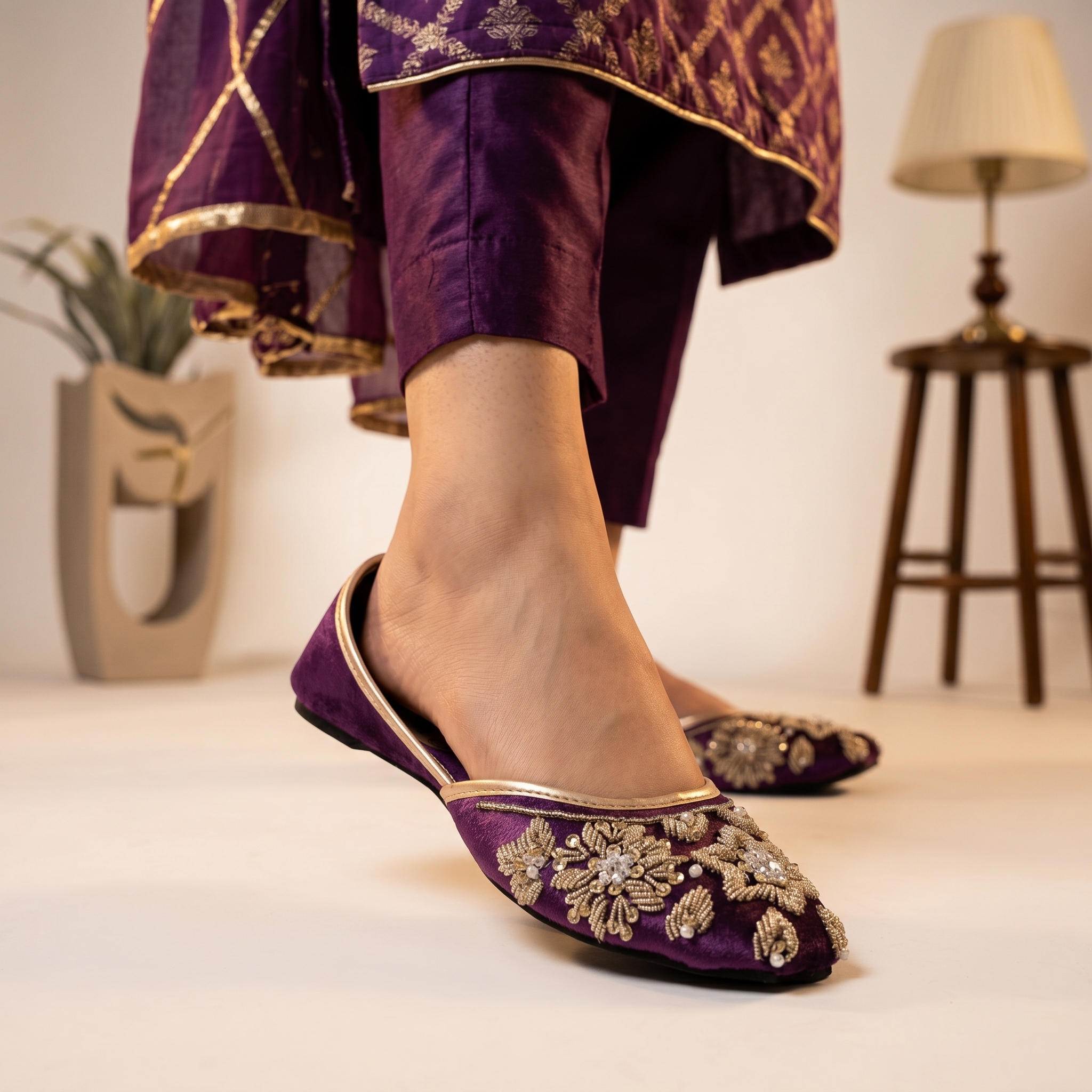 Fancy Khussa Purple 0460033