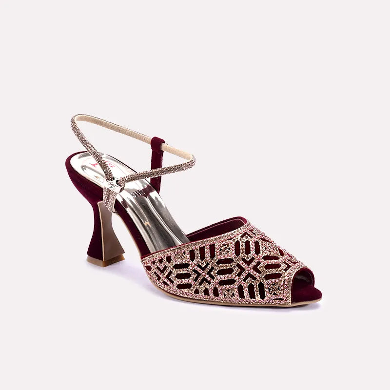 galina maroon bridal pumps