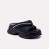 geri black chunky flip flops