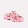 gigi pink chunky slippers