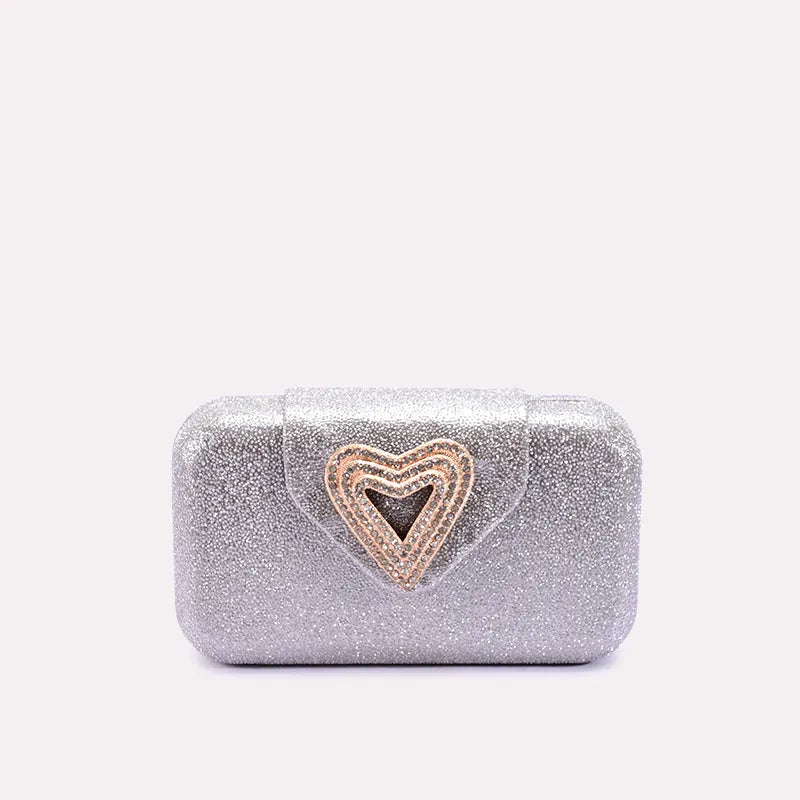 glimmer grace gray casual clutch