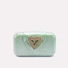 glimmer grace green casual clutch