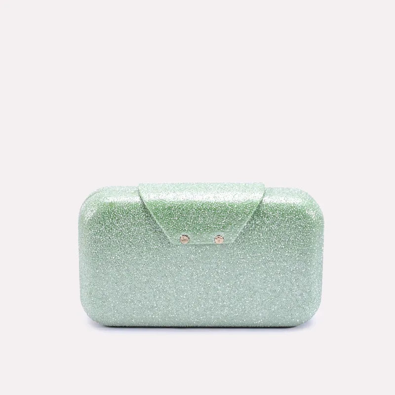 green glimmer grace casual clutch