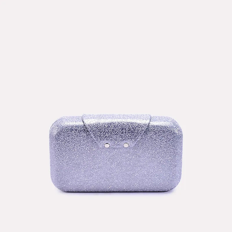 light gray glimmer grace casual clutch