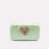 glimmer grace light green casual clutch