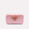 glimmer grace peach casual clutch