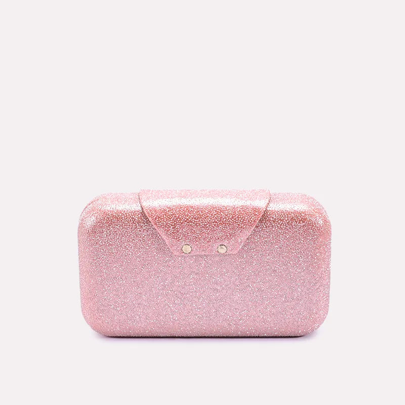 peach glimmer grace casual clutch