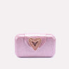 glimmer grace pink casual clutch