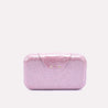 pink glimmer grace casual clutch