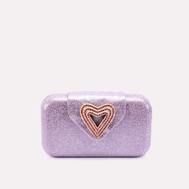 glimmer grace purple casual clutch