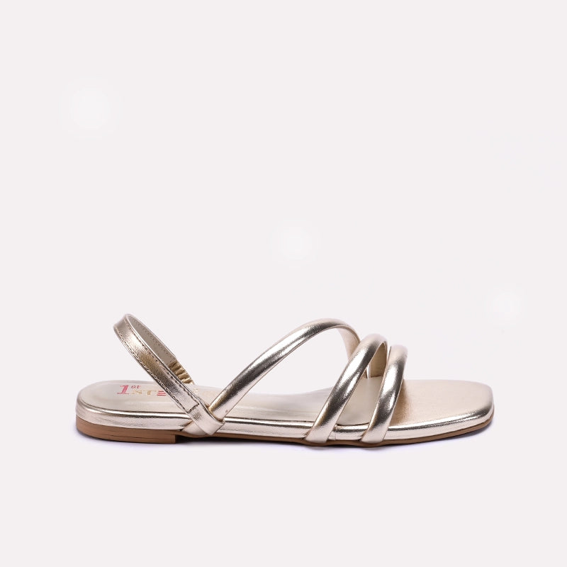 Womens Gold Casual Sandals