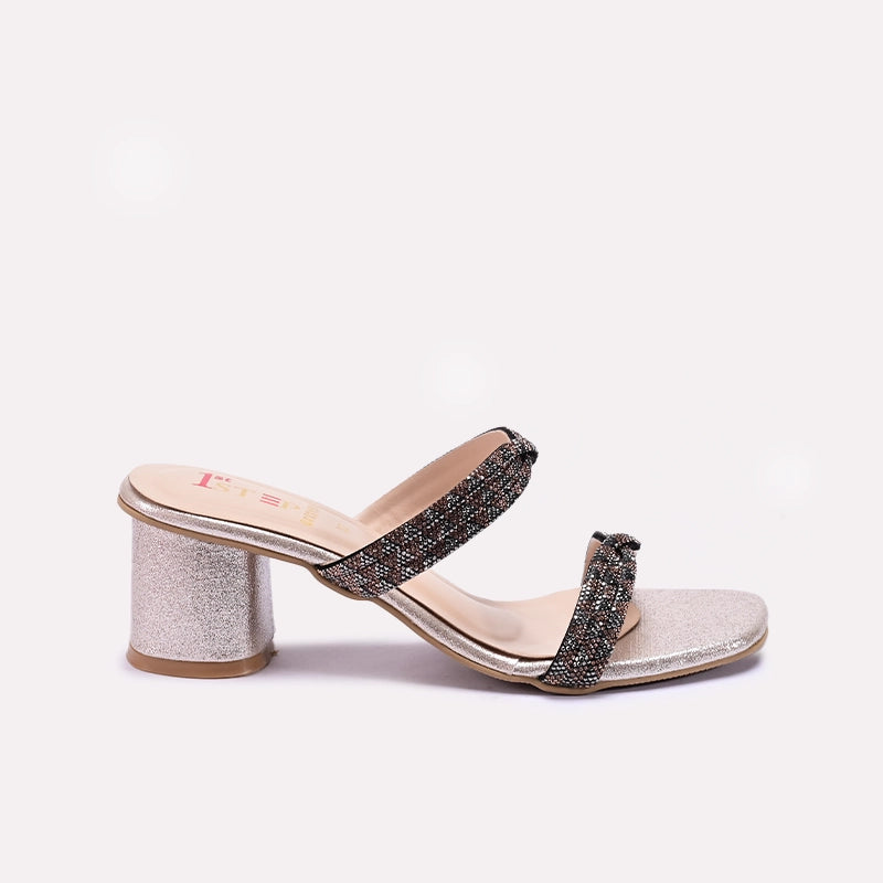 Gold Fancy Heel Slippers 0413155