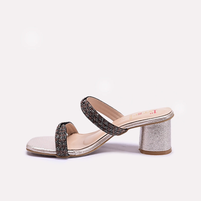 Gold Fancy Heel Slippers 0413155