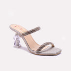 Gold Fancy Heel Slippers 0413156