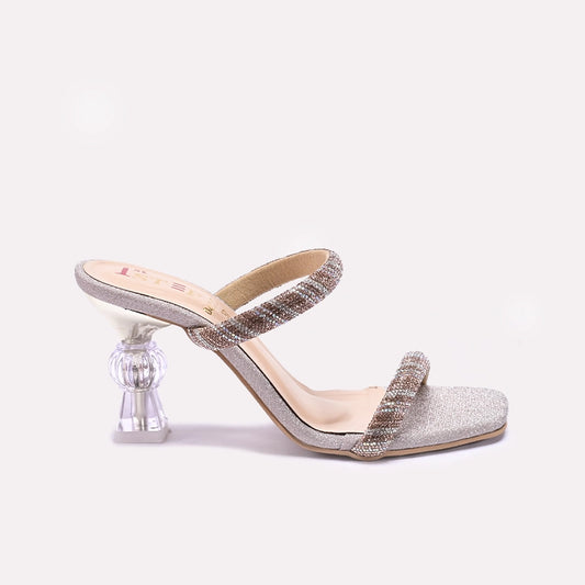 Gold Fancy Heel Slippers 0413156