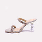 Gold Fancy Heel Slippers 0413156