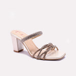 Gold Fancy Heel Slippers 0413157