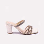 Gold Fancy Heel Slippers 0413157