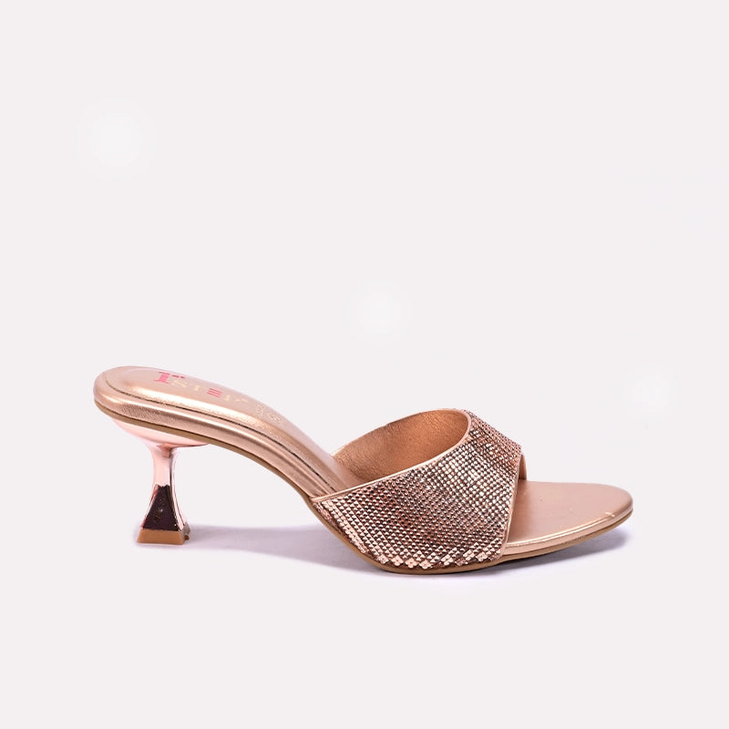 Peach Fancy Heel Slippers 0413232
