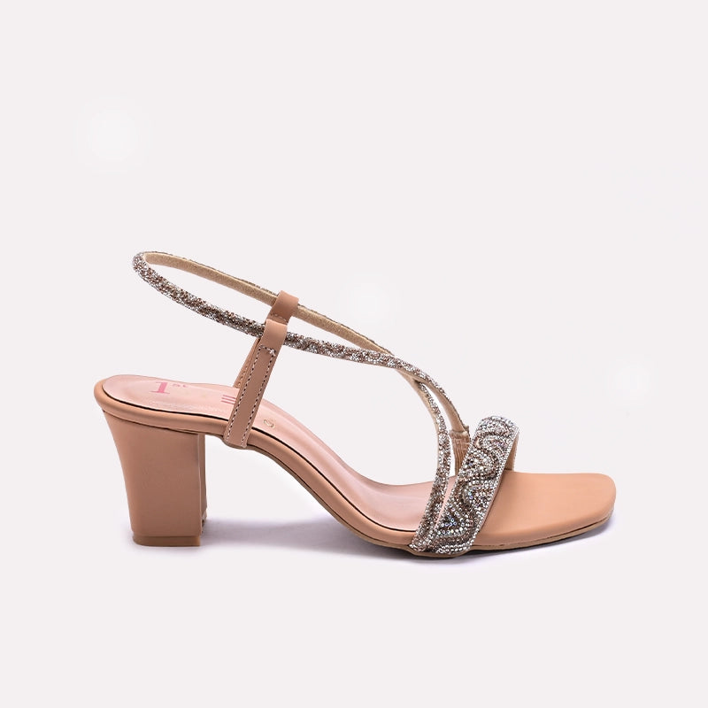 Womens Gold Fancy Sandals