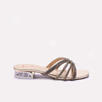 Womens Gold Fancy Slippers