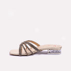 Gold Fancy Slippers for Women