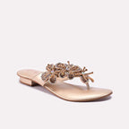 Gold Fancy Slippers For Women