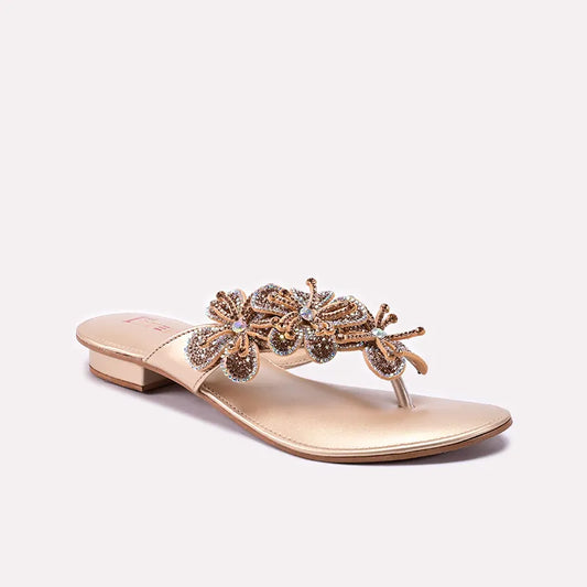 Gold Fancy Slippers For Women