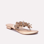 Gold Fancy Slippers For Women