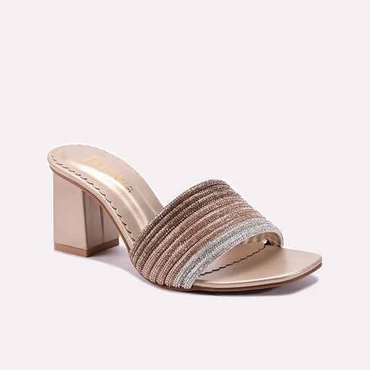 Gold Fancy Slippers for Women 0413168