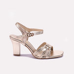 Womens Gold Heel Casual Sandals