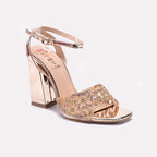 Gold High Heel Fancy Sandals 0421480