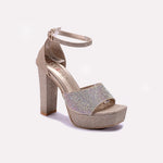 Gold High Heel Fancy Sandals