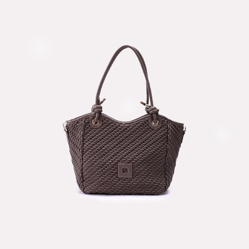 Gray Casual Shoulder Bag