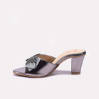 Gray Fancy Heel Slippers for Women