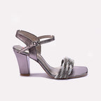 Womens Gray Fancy Sandals