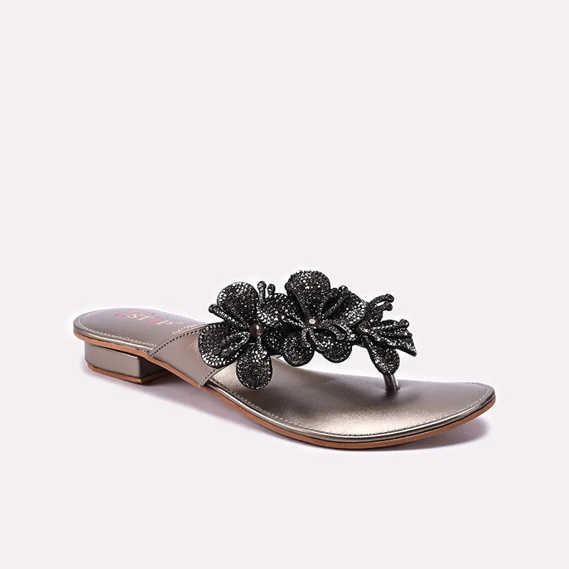 Gray Fancy Slippers For Women