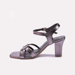 Gray Heel Casual Sandals for Women