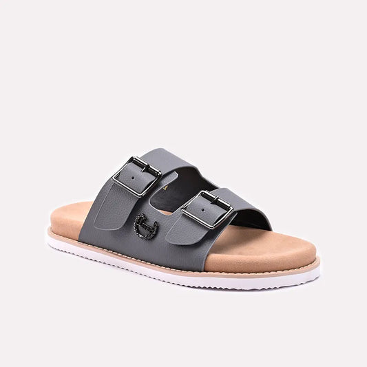 Gray Mens Casual Slippers