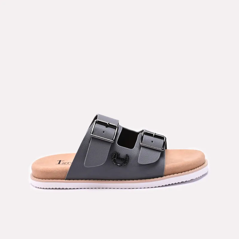 Gray Casual Slippers