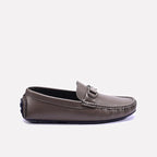 Gray Perforated Buckle Loafers 0130951