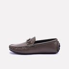 Gray Perforated Buckle Loafers 0130951