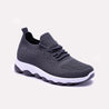 Gray Perforated Slip On Sneakers For Women