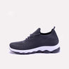Womens Gray Perforated Slip On Sneakers